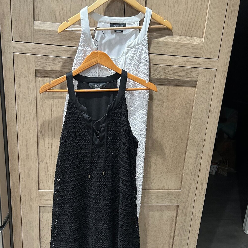 Ladies Sleeveless Crochet Dresses 
White 1X or Black 0X